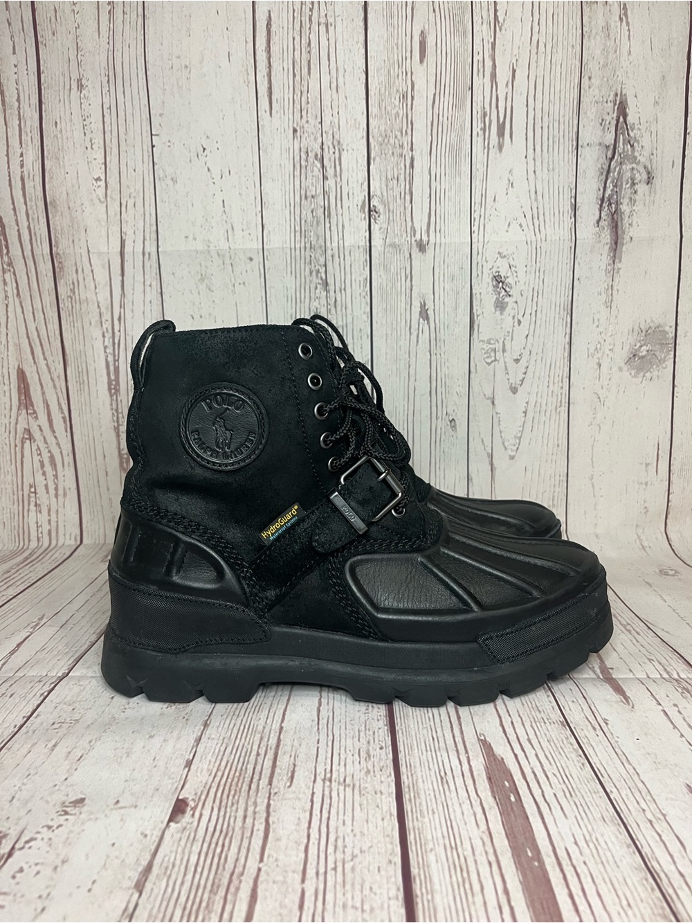 POLO Ralph Lauren OSLO High Suede Leather Waterproof Sz 9.5 D  Mens Duck Boot